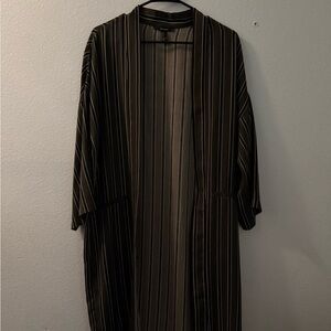 Forever 21 Black and White Striped Vest